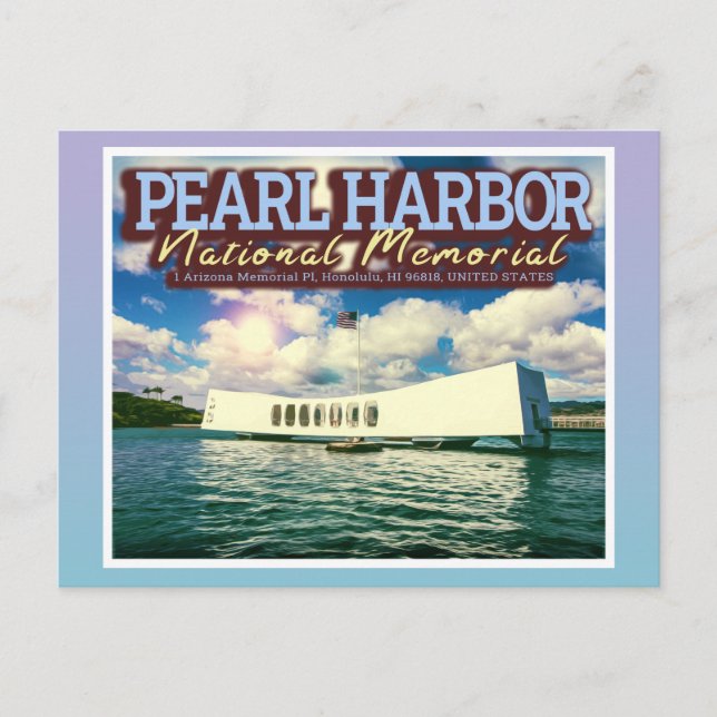 CARTÃO POSTAL MEMORIAL NACIONAL DE PEARL HARBOR - HONOLULU HAWAÍ (Frente)
