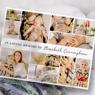 Cartão Postal Memorial Simple Minimalist Modern 10 Photo Collage