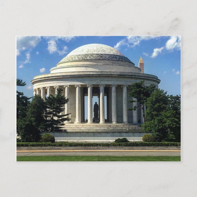 Cartão Postal Memorial Thomas Jefferson Monumento Washington (Frente)