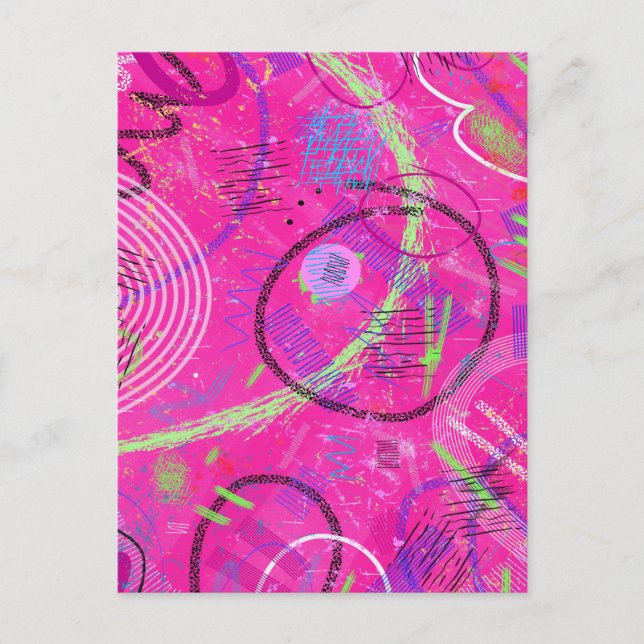 Cartão Postal Memórias da Infância Arte Abstrata (Frente)