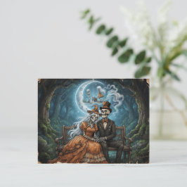 Cartão Postal Memórias de Infância da Caveira de Halloween