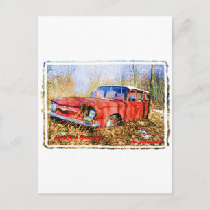 Cartão Postal Memórias de Lixo Vermelho de Corvair Station Wag