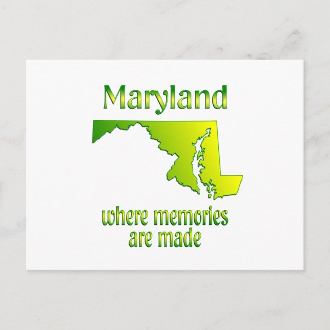 Cartão Postal Memórias de Maryland (Frente)