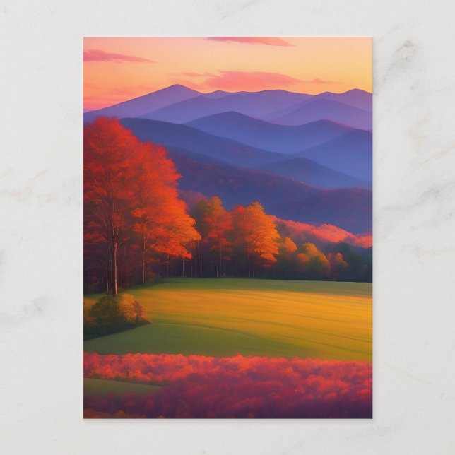 Cartão Postal Memórias de Outono em Cades Cove (Frente)