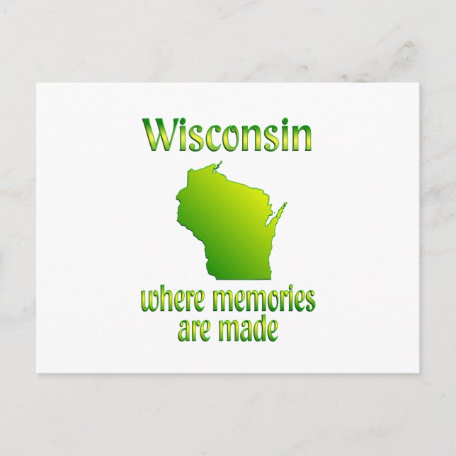 Cartão Postal Memórias de Wisconsin (Frente)