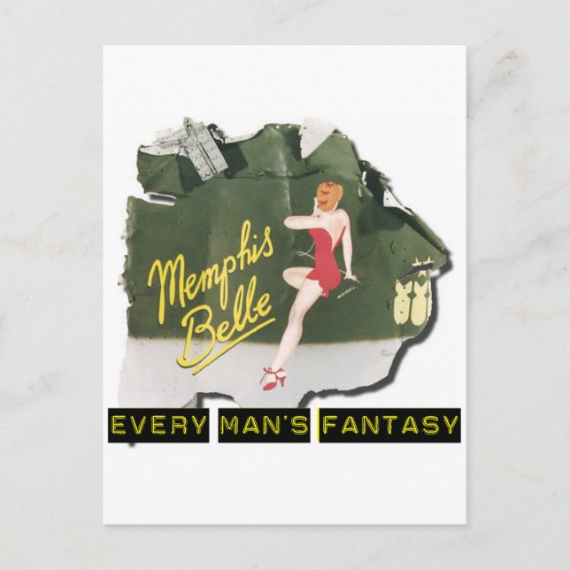 Cartão Postal Memphis Belle Pin Up (Frente)