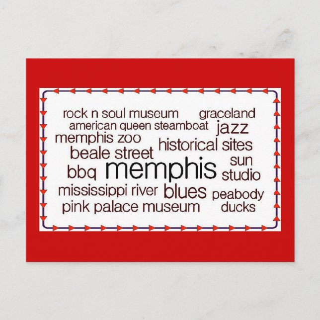 Cartão Postal Memphis em Brown (Frente)