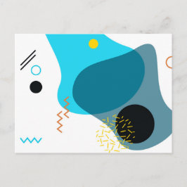 Cartão Postal Memphis, legal, moda, urbana, ilustração moderna