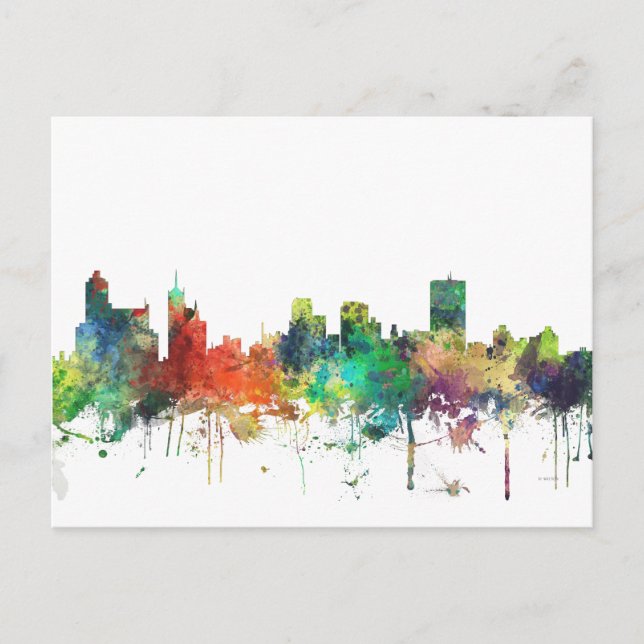 CARTÃO POSTAL MEMPHIS, TENNESSEE SKYLINE SP - (Frente)