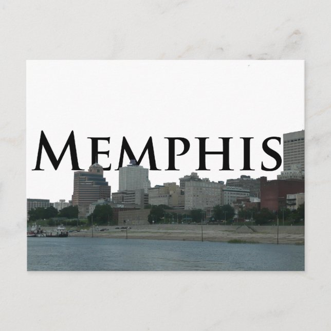 Cartão Postal Memphis TN Skyline com Memphis o céu (Frente)