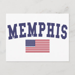 Cartão Postal Memphis US Flag