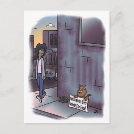 Cartão Postal Mencionando Gato com Sinal