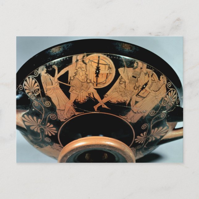 Cartão Postal Menelaos, acompanhado de Afrodite (Frente)
