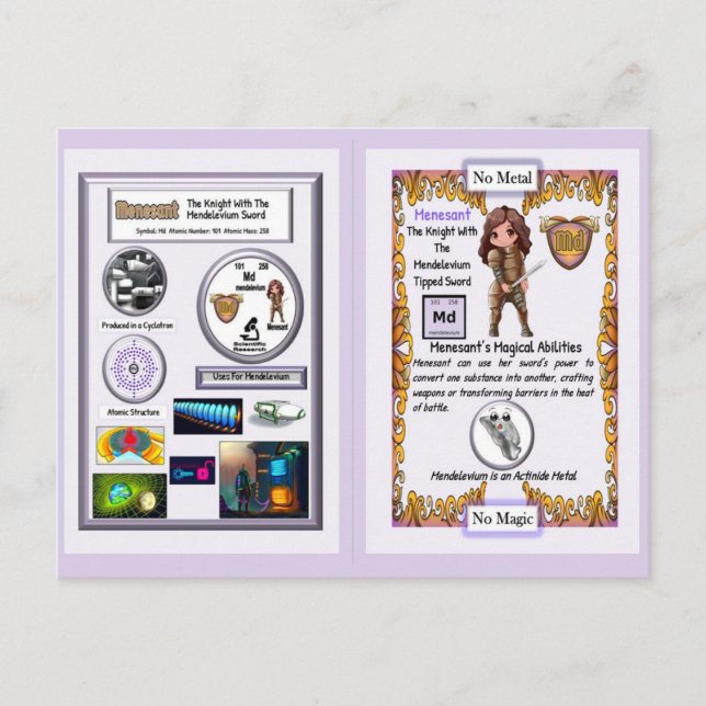 Cartão Postal Menesant - Knight Mendelevium Sword (Frente)
