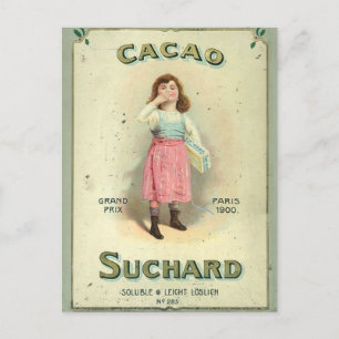 Cartão Postal Menina Açúcar Beijo de Chocolate Vitoriana