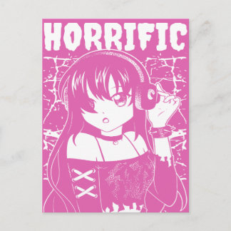 Cartão Postal Menina anime fofa