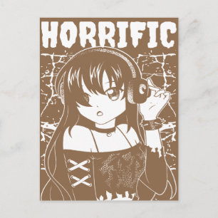 Cartão Postal Menina anime fofa