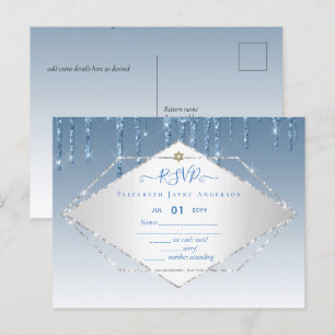 Cartão Postal Menina Brilho Faíscas BAT MITZAH Resposta