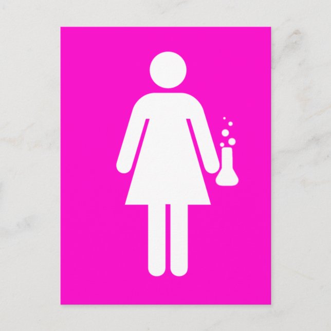 Cartão Postal Menina Cientista (Frente)