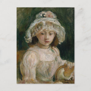 Cartão Postal Menina com Chapéu   Berthe Morisot