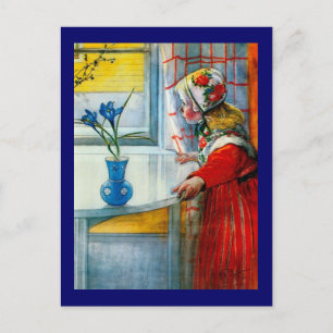 Cartão Postal Menina com Íris Azul