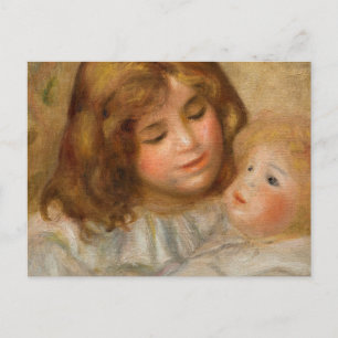 Cartão Postal Menina com sua Boneca de Pierre-Auguste Renoir