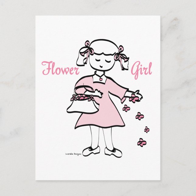 Cartão Postal Menina das Flores (Frente)