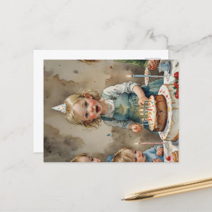 Cartão Postal Menina de Aniversário