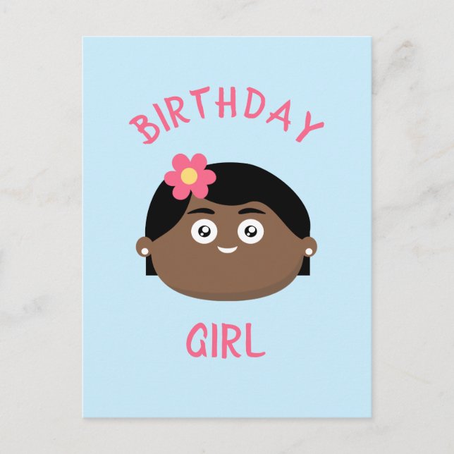 Cartão Postal Menina de Aniversário (Frente)