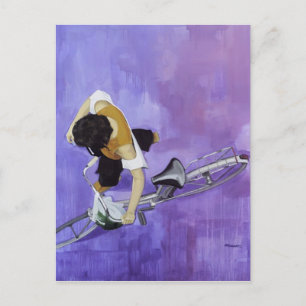 Cartão Postal Menina de bicicleta