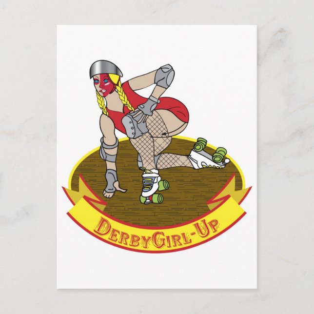 Cartão Postal menina de derby acima (Frente)