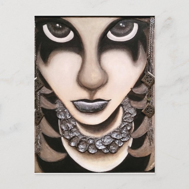 Cartão Postal Menina de Emo (Frente)