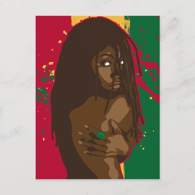 Cartão Postal Menina de Rasta (Frente)