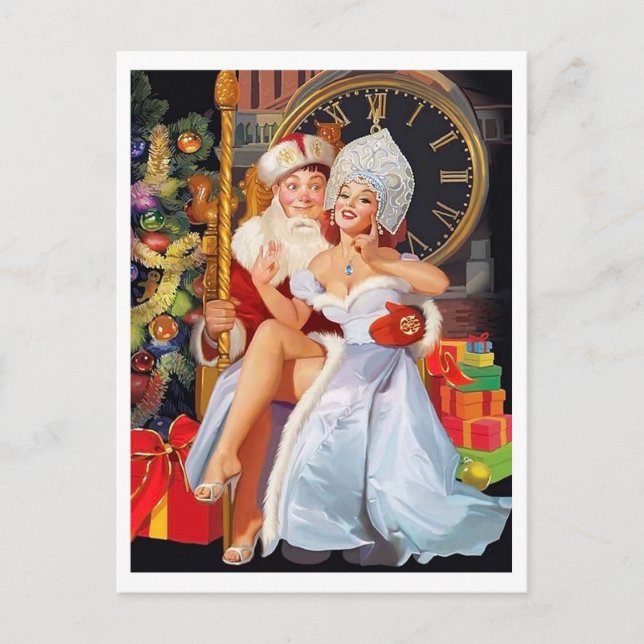 Cartão Postal Menina do topo sentada ao colo de uma cara muito s (Frente)