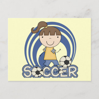 Cartão Postal Menina Esportiva - Camisetas e Presentes de Futebo