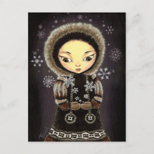 Cartão Postal menina esquimó
