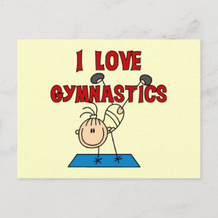Cartão Postal Menina Eu Amo Ginástica