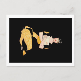 Cartão Postal Menina Fadeaway de Coles Phillips - diário