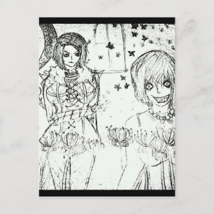 Cartão Postal menina louca e adorável louca