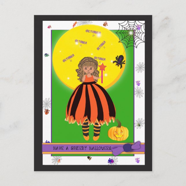 Cartão Postal Menina mágica (Frente)