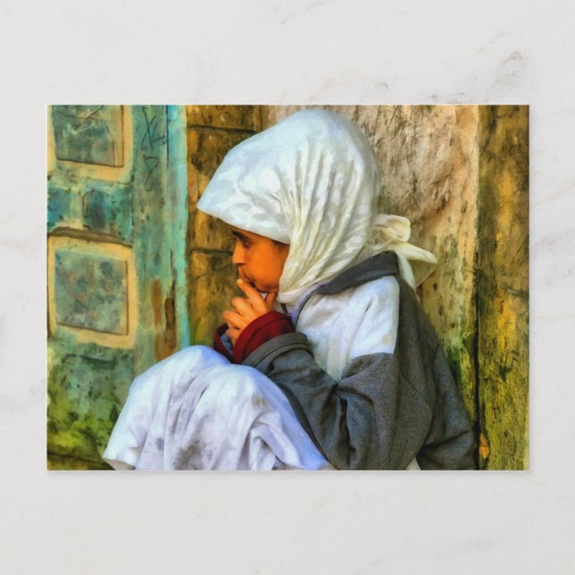 Cartão Postal menina marroquina (Frente)