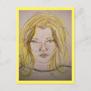 Cartão Postal Menina Modelo