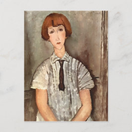 Cartão Postal Menina Modigliani com Blusa