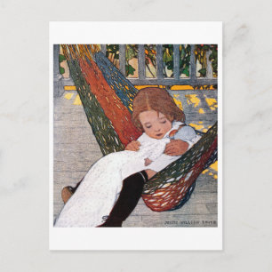 Cartão Postal Menina no Hammock, Jessie Willcox Smith