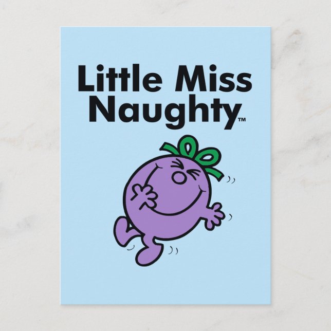 Cartão Postal Menina | Pequena Senhorita Naughty é Tão Nojenta (Frente)
