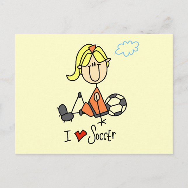 Cartão Postal Menina que adoro T-shirts e presentes (Frente)