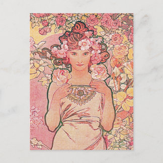 Cartão Postal Menina Rosa Rosa Rosa Rosa Chic Elegante