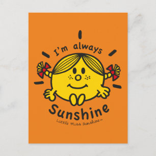 Cartão Postal Menina Sunshine Sou sempre o Sol