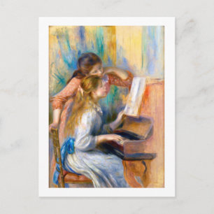 Cartão Postal Meninas ao Piano, Renoir