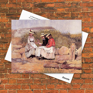 Cartão Postal Meninas com Lagosta Winslow Homer